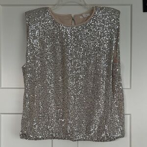 Maurices Silver Sequin Blouse